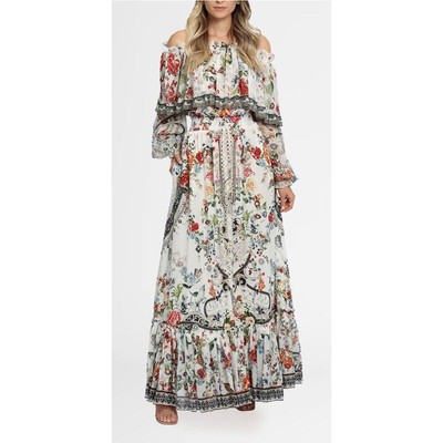 Camilla NWT Ruffle Hem Long Dress in Shakespeares Garden Size Small