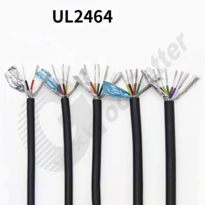 Double Shielded Cable UL2464 24AWG 2~12 Cores Flexible Stranded Shielded Wire
