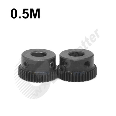 0.5 Mod 45# Steel Spur Gear 20T~60T Bore=4~12mm Pinion Spur Gear With Screws