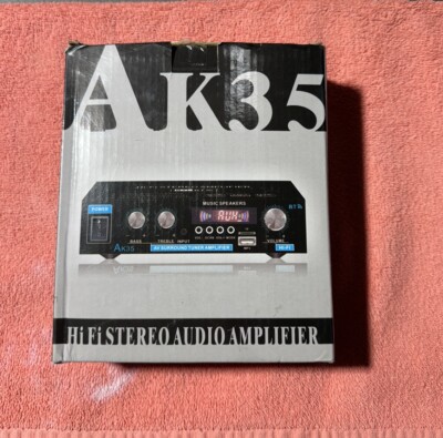 AK35 200W Stereo Audio Amplifier Bluetooth 5.0, 2.0 Channel Mini Amplifier