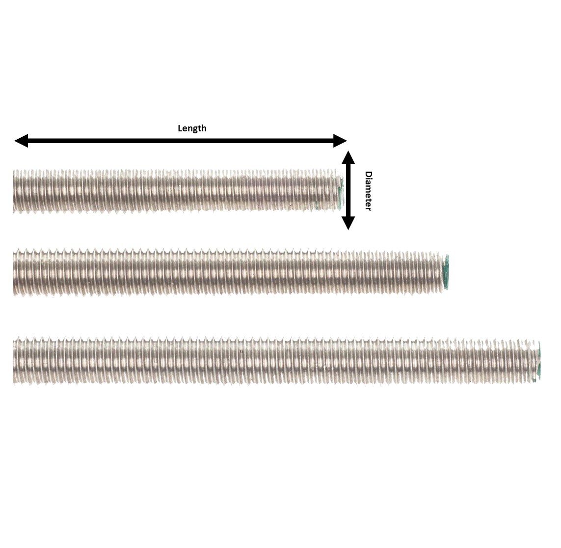 M6 6mm FULLY THREADED ZINC PLATED BAR 8.8 HIGH TENSILE STUDDING STUD ROD DIN 975