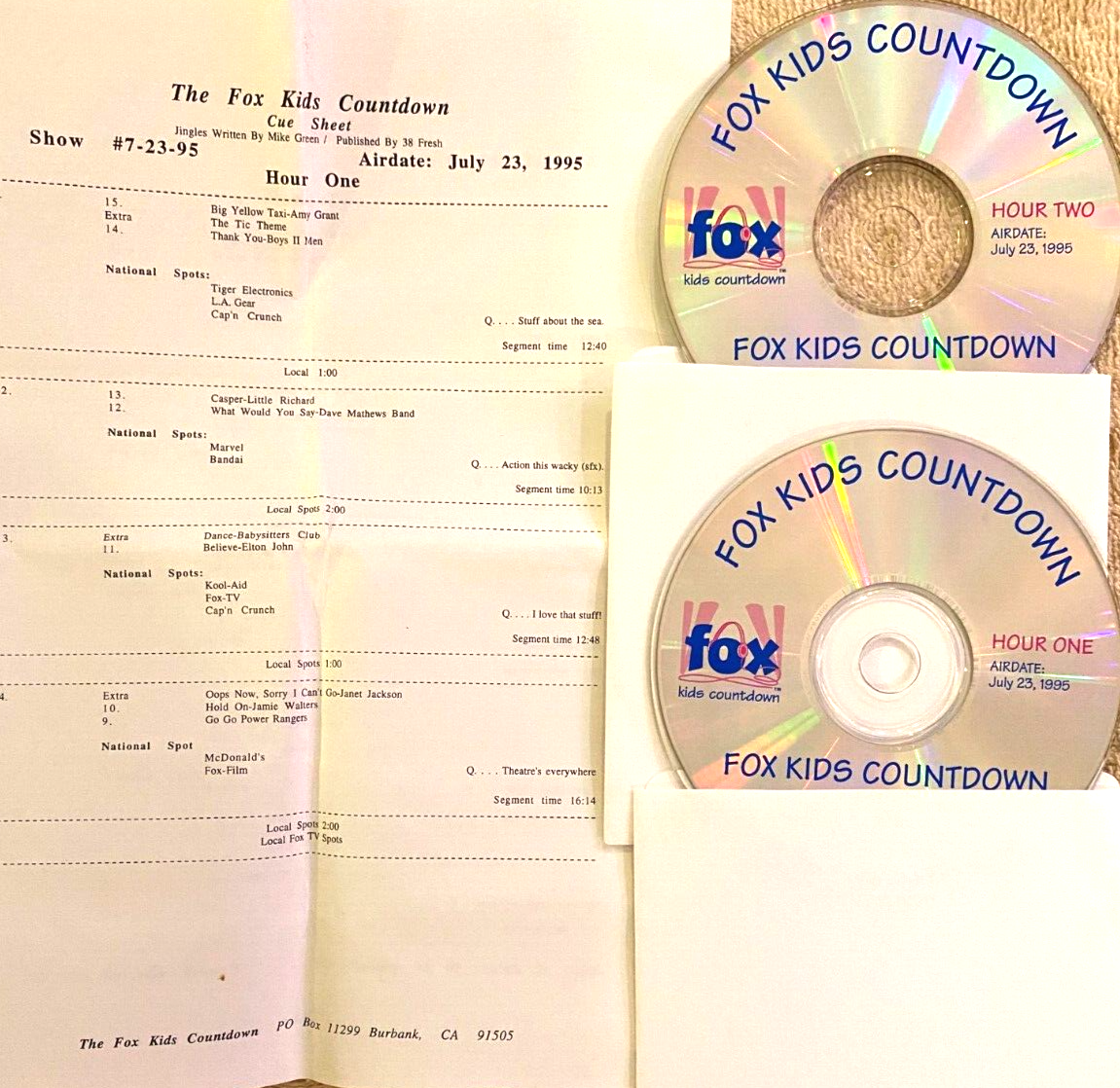 7/23/95 FOX KIDS COUNTDOWN: AMY GRANT, JAMIE WALTERS, SHAMPOO, TEVIN CAMPBELL