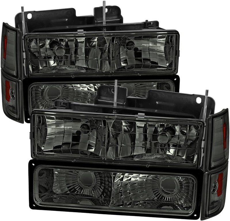 Tuning Smoke Headlights + Bumper Lights for 1994-1998 GMC C10 Pickup Sierra
