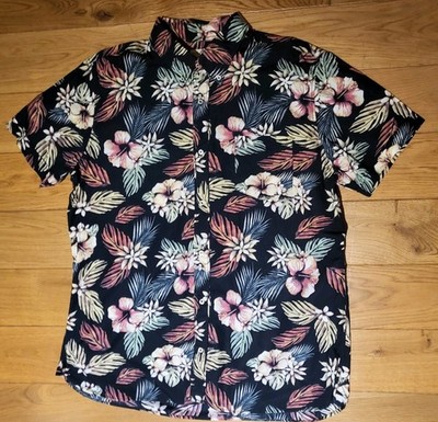 Next Mens Short Sleeve Custom Surf  Maui Hawii Shirt XXL floral Print VGC