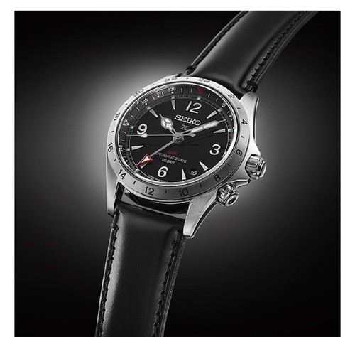 Pre-owned Seiko Prospex Luxe Spb379 Alpinist Gmt Automatic Leatherwatch With Tag Japan