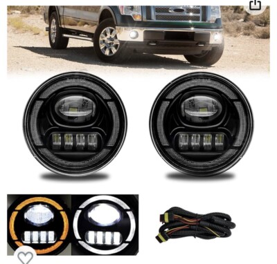 LED Fog Lamps W/ Daytime Running LightsFor 2006-2014 Ford F150 - NEW