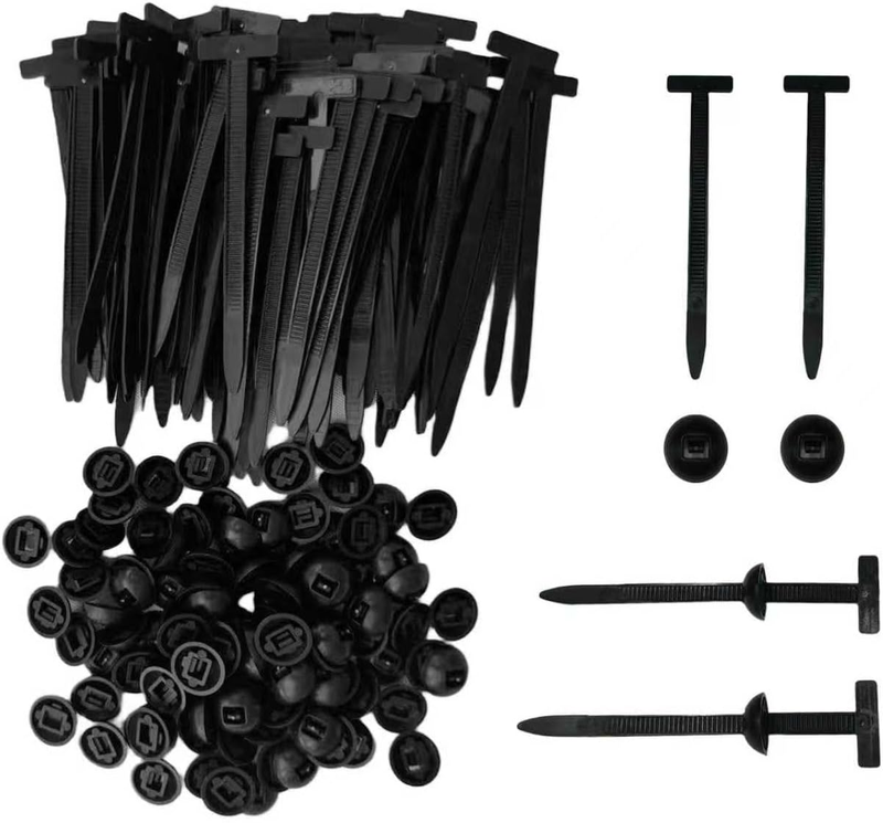 100Pcs Automotive Nylon Cable Tie Fastener Kit – Universal Car Zip Tie Buckle C