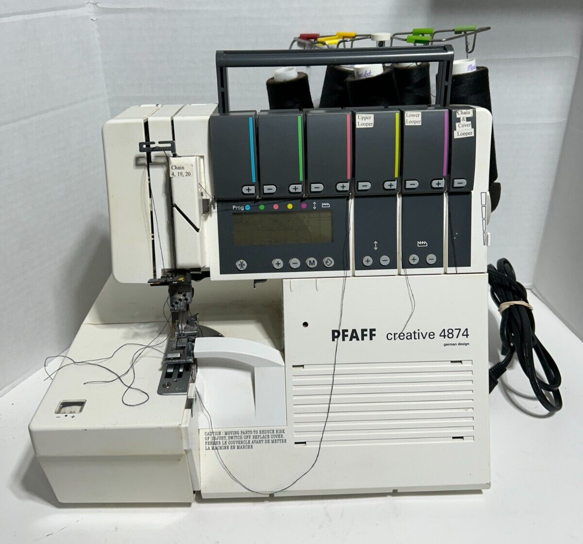 Pfaff Creative Coverlock 4874 10-Thread Serger Machine w/ LCD Screen - Japan