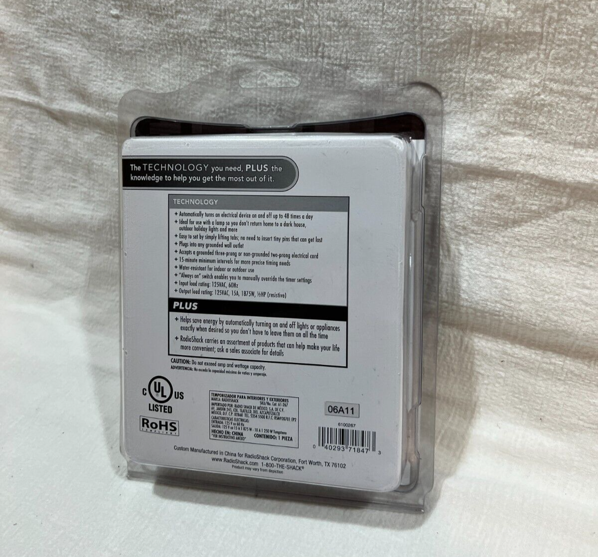 RadioShack Indoor/Outdoor Mechanical Timer 24 Hour 61-267 Brand New