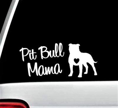 Pit Bull Mama Pitbull Decal Sticker for Car Window 7.50 Inch BG 136 