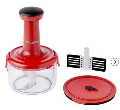 Kitchen HQ Quick Push Press & Mix Chopper - Red