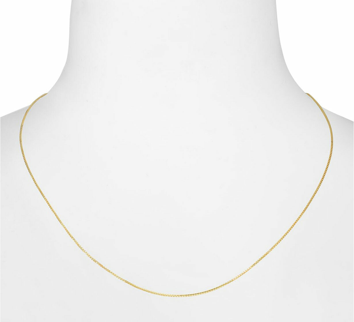 Pre-owned Bestgoldshop Up To 22" Solid Adjustable Endless Box Chain Necklace Real 14k Yellow Gold