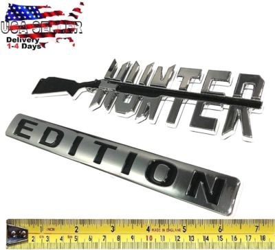 HUNTER EDITION Emblem HIGH QUALITY Exterior truck logo SIGN Bumper Door Badge