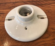 4 1/2" Leviton 9875X Porcelain Ceiling Lampholders 660W 250V MADE IN