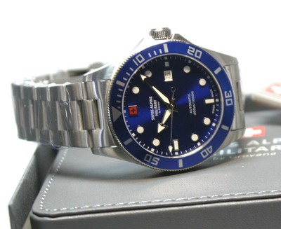 SWISS MILITARY SWISS ALPINE MILITARY AUTOMATIC DEEP SEA BLUE/BLUE REF.: 7095,2135 UNWORN
