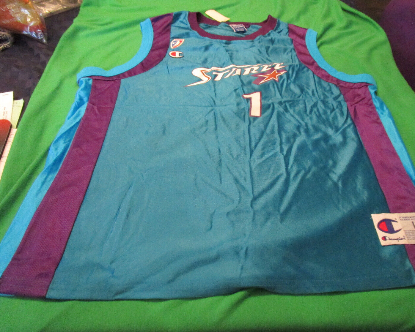 ミュージシャン BE:FIRST ORIGINAL BASKETBALL JERSEY NEW VINTAGE CHAMPION WNBA WOMENS #1 UTAH STARZZ JERSEY SIZE