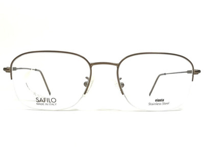 Safilo Eyeglasses Frames ELASTA 7023 77B Gold Square Half Rim 55-19-150