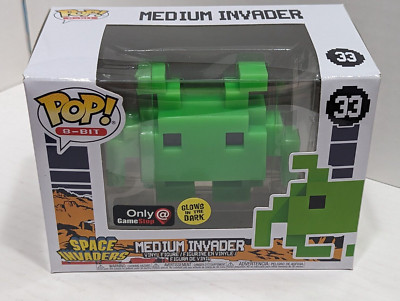Medium Invader Green Space Invaders Glows in the Dark Funko Pop! Gamestop 33