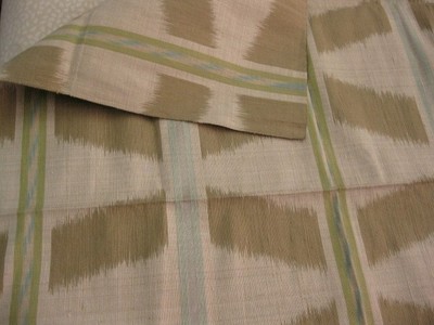 LARSEN EXOTIC & ETHNIC CHIC WOVEN SILK IKAT UPHOLSTERY FABRIC RARE FIND