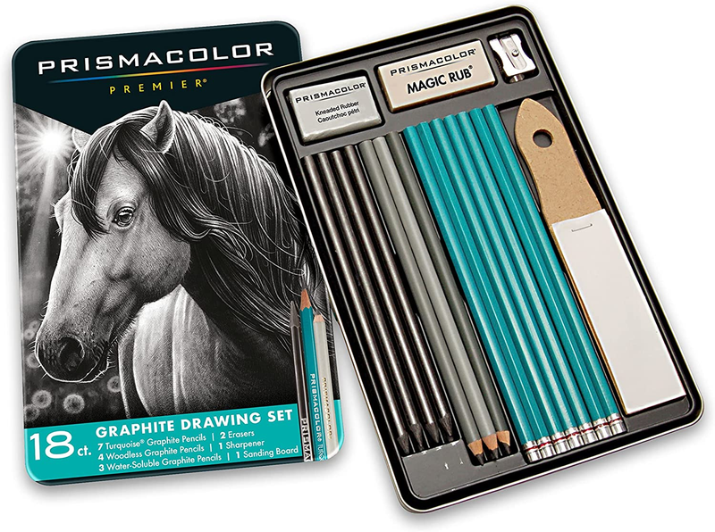 S With Erasers & Sharpeners, 18-piece
