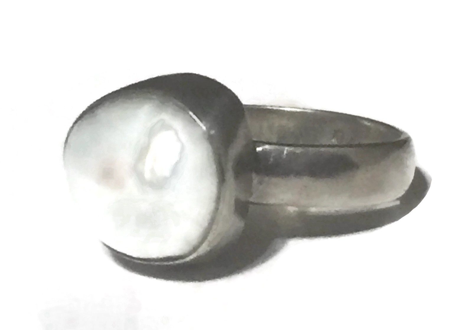 Vintage Pearl Sterling Silver Pinky Midi Southwest Ring Size 6  4.2g