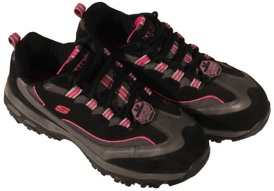 Skechers Work DLite SR - Service Womens Sneaker Black / Pink US Size 8