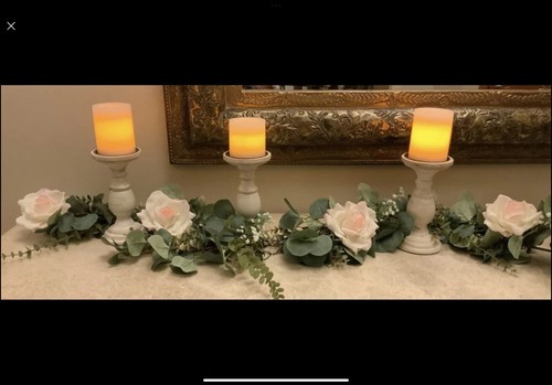 Arts Crafts Whitewashed Turned Wood Wooden CANDLE Holder Candlesticks