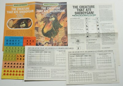 The Creature that Ate Sheboygan 1979 Mini-Game UNPUNCHED SPI Space Capsule Ed.