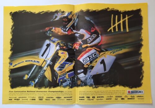 Vintage Poster Advertisement 2001 Suzuki RM250 Motocross Supercross Antunez