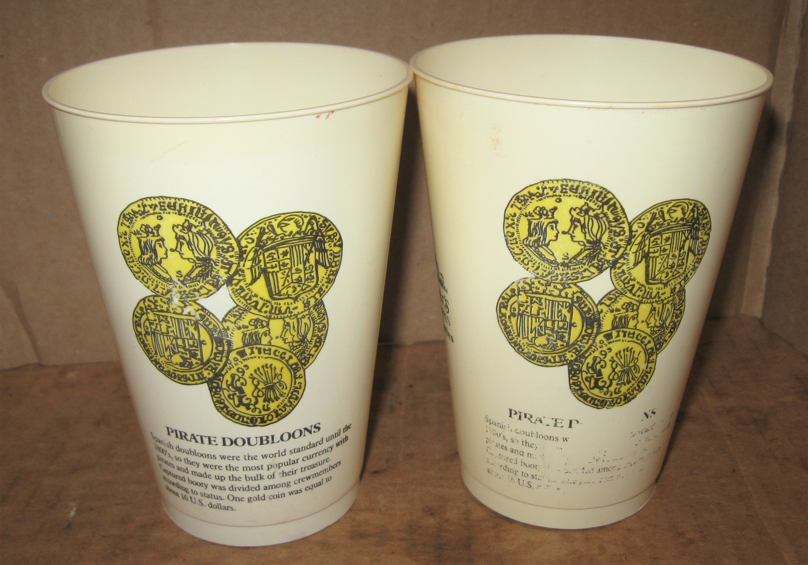 2 Vintage 1970s Long John Silver's Restaurants BART BLUEBEARD Collector CUP