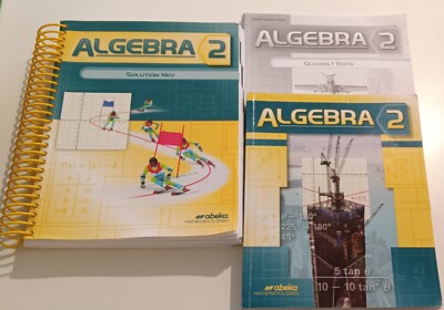 A Beka Algebra 2 Text Quizzes Tests Solution Key Homeschool Math Curriculum Set