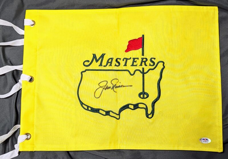 Jack Nicklaus PSA Autograph Signed Augusta Masters Flag