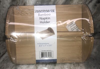 PANTRYMATE FGM87164  8.5 x7 x2.5 Bamboo Napkin Holder-BRAND NEW-Bed Bath Beyond