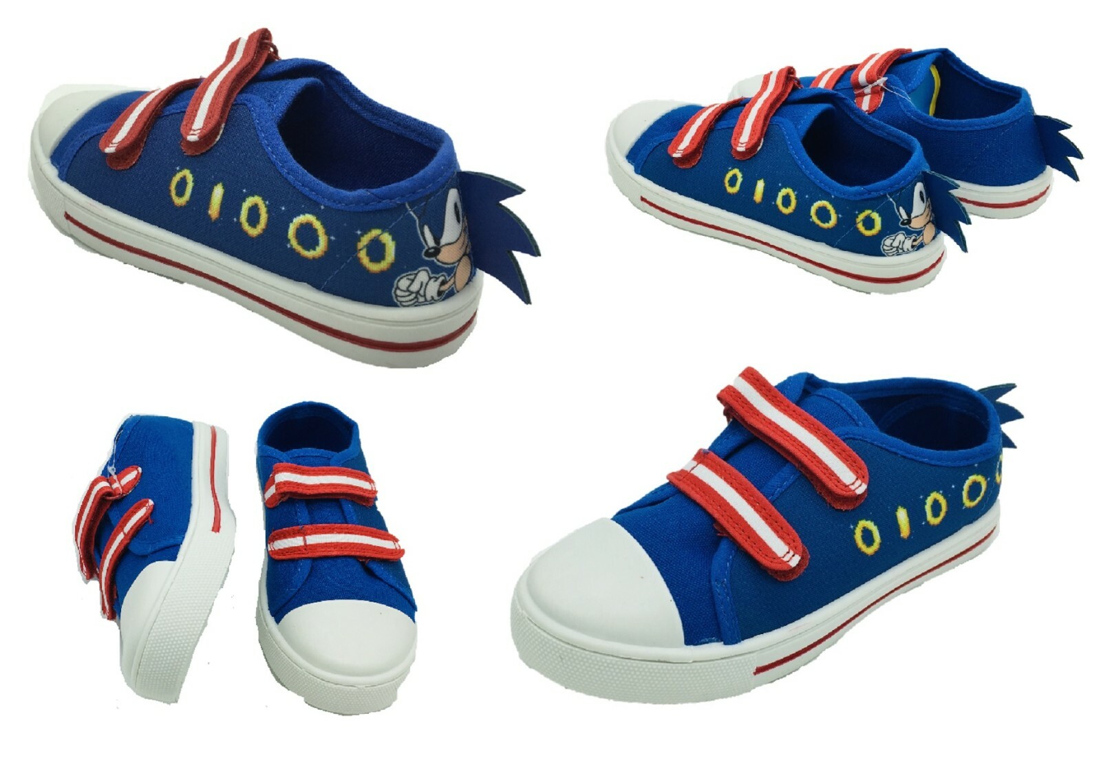 Boys Sonic Canvas The Hedgehog Pumps Size 7 8 9 10 11 12 13 1 2 3 Infant Junior