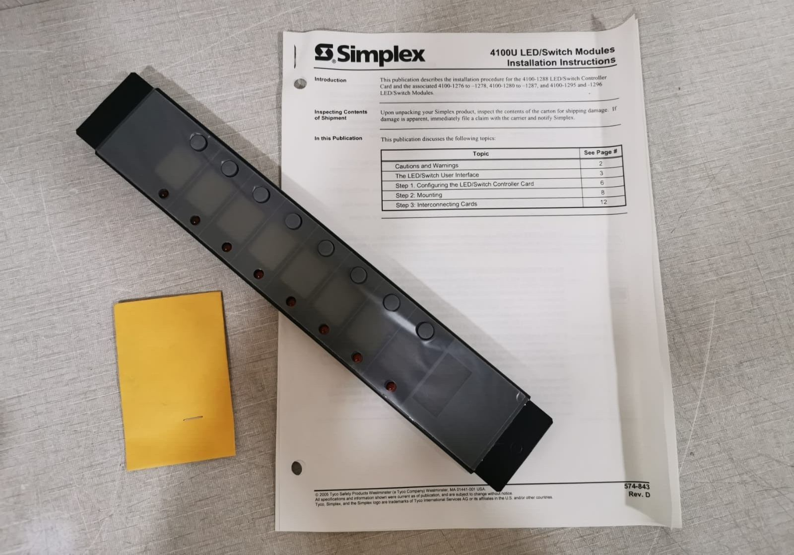 パーツ simplex 4000T RD Simplex 4100-1280 8 Switch /8 Red LED Module | eBay