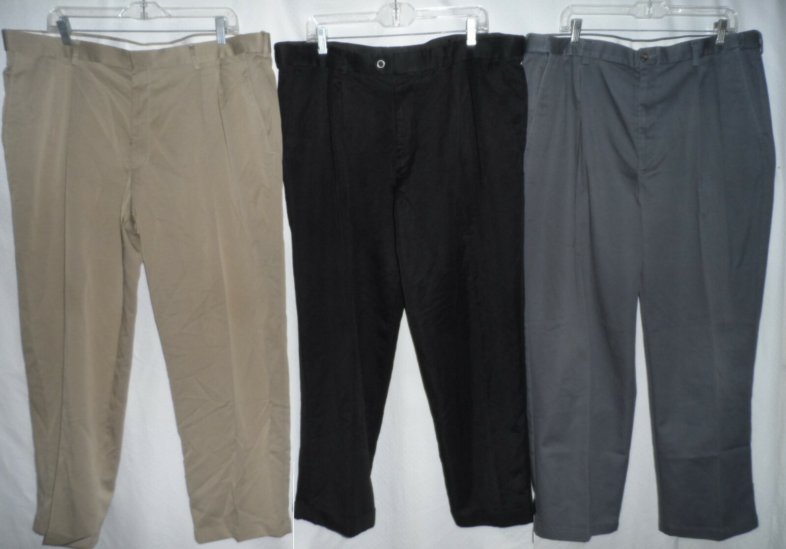 パンツ 90s HAGGAR 3tuck slacks Haggar Nineties Vintage Pants: 90s -Haggar- Mens teal woven