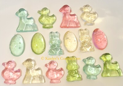 Easter Mix Bite Sized Clear Toy Candy Edible Hard Candy Cupcake Topper, Cake Dec