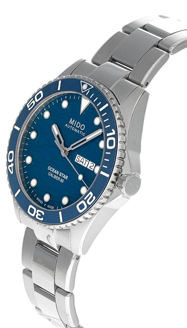 Pre-owned Mido Ocean Star 200c 42.5mm Auto Ss Blue Dial Men's Watch M042.430.11.041.00