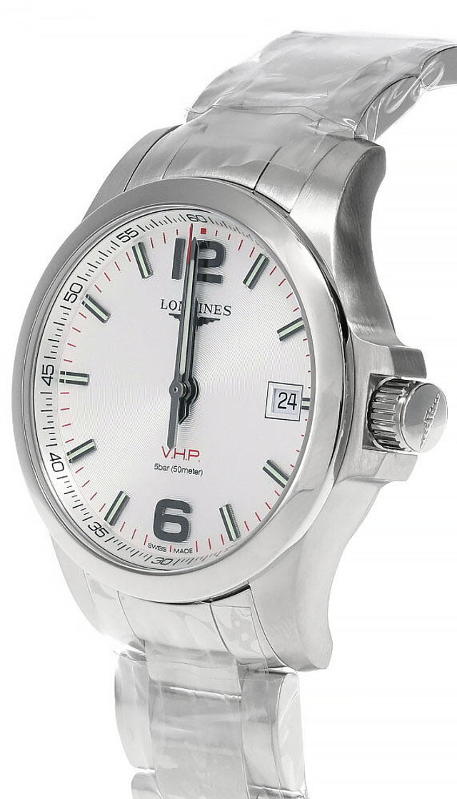 Pre-owned Longines Conquest V.h.p. 41mm Silver Dial Men's Watch L3.716.4.76.6