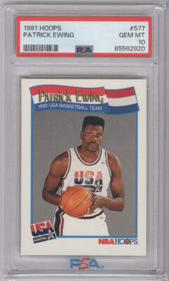 1991 Hoops Patrick Ewing #577 PSA 10 USA Dream Team