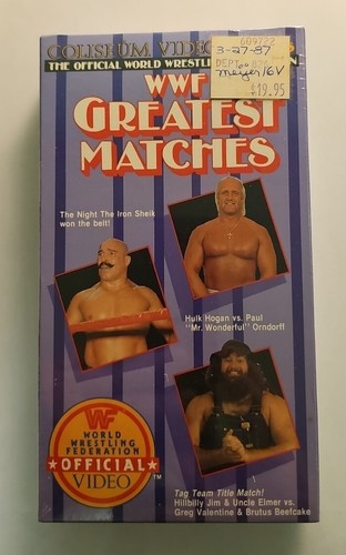 WWF Greatest Matches VHS SEALED Iron Sheik Hulk Hogan