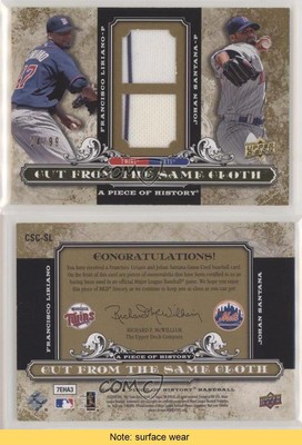 2008 A Piece of History Dual Jerseys /99 Johan Santana Francisco Liriano #CSC-SL
