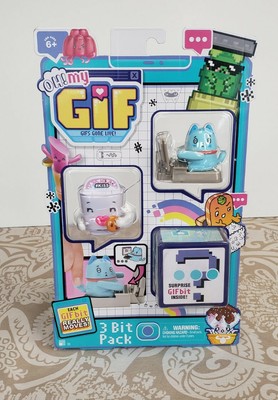 OH! MY GIF - GIFS GONE LIVE! 3 BIT PACK: Typing Away Catly Toy NEW Figure 