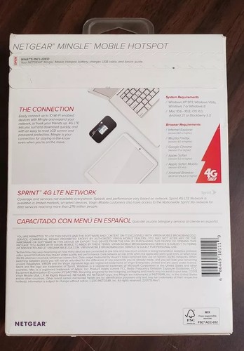 Brand New Netgear Mingle Mobile WiFi Hotspot (Virgin Mobile)