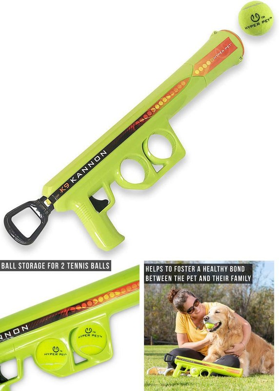 Tennis Ball Launcher Plastic Gun Shooter Fun Dog Thrower Retriever Fetch Toy New
