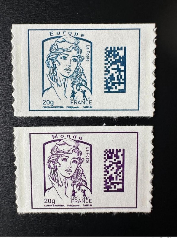 France 2015 AutoadhÃ©Sif T Yt 1214 - 1215a Marianne Et La Jeunesse Ciapa Kawena