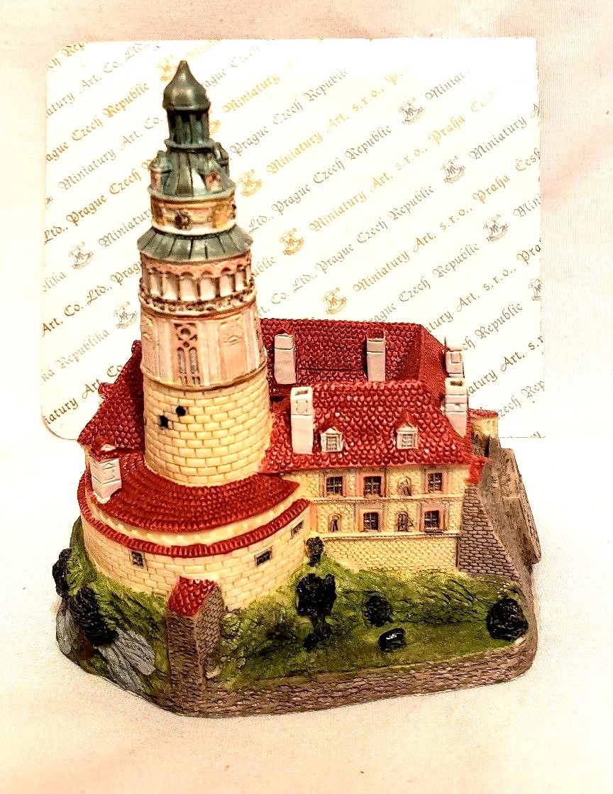 Cesky Krumlov Old Castle with Tower Sculpture Czech Republic Miniatury Art Co.