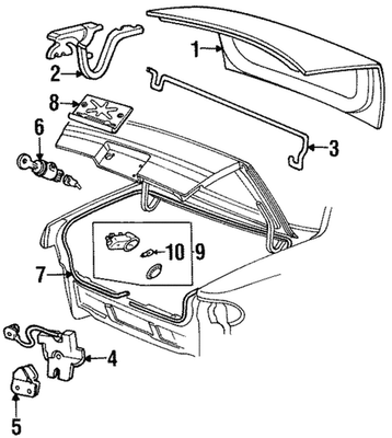 Genuine Ford Deck Lid Hinge F8OZ-5442700-AA