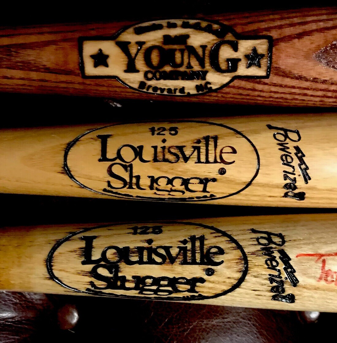 Atlanta Braves signed/game used bat lot Ryan Klesko Javy Lopez T. Wade NLCS MVP