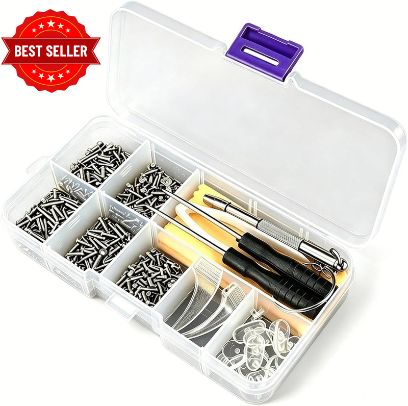 Eyeglass Repair Kit, 1000PCS Stainless Steel Glasses Screws Set